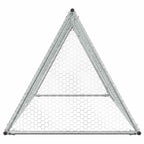 Jaula para gallinas acero galvanizado plateado 200x105x91 cm