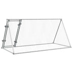 Jaula para gallinas acero galvanizado plateado 200x105x91 cm
