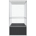 Pajarera de acero color plateado 210,5x107x212 m