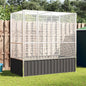 Pajarera de acero color plateado 210,5x107x212 m