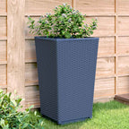 Jardineras 2 uds acero galvanizado 50x50x50 cm