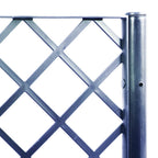 Jardinera con enrejado PP azul gris 120x40x142 cm