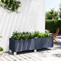 Jardineira com rodas PP azul acinzentado 150x80x54 cm