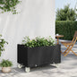 Jardineira com rodas PP azul acinzentado 150x80x54 cm