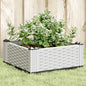 Jardinera con clavijas PP azul gris 123,5x43,5x43,5 cm