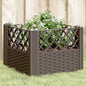 Jardinera con clavijas PP azul gris 123,5x43,5x43,5 cm