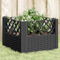 Jardinera con clavijas PP azul gris 123,5x43,5x43,5 cm