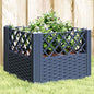 Jardinera con clavijas PP azul gris 123,5x43,5x43,5 cm