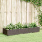 Jardinera con clavijas PP azul gris 123,5x43,5x43,5 cm