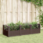 Jardinera con clavijas PP azul gris 123,5x43,5x43,5 cm