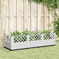 Jardinera con clavijas PP azul gris 123,5x43,5x43,5 cm