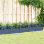 Jardinera con clavijas PP azul gris 123,5x43,5x43,5 cm
