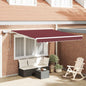 Toldo retráctil manual con LED antracita y blanco 300x250 cm