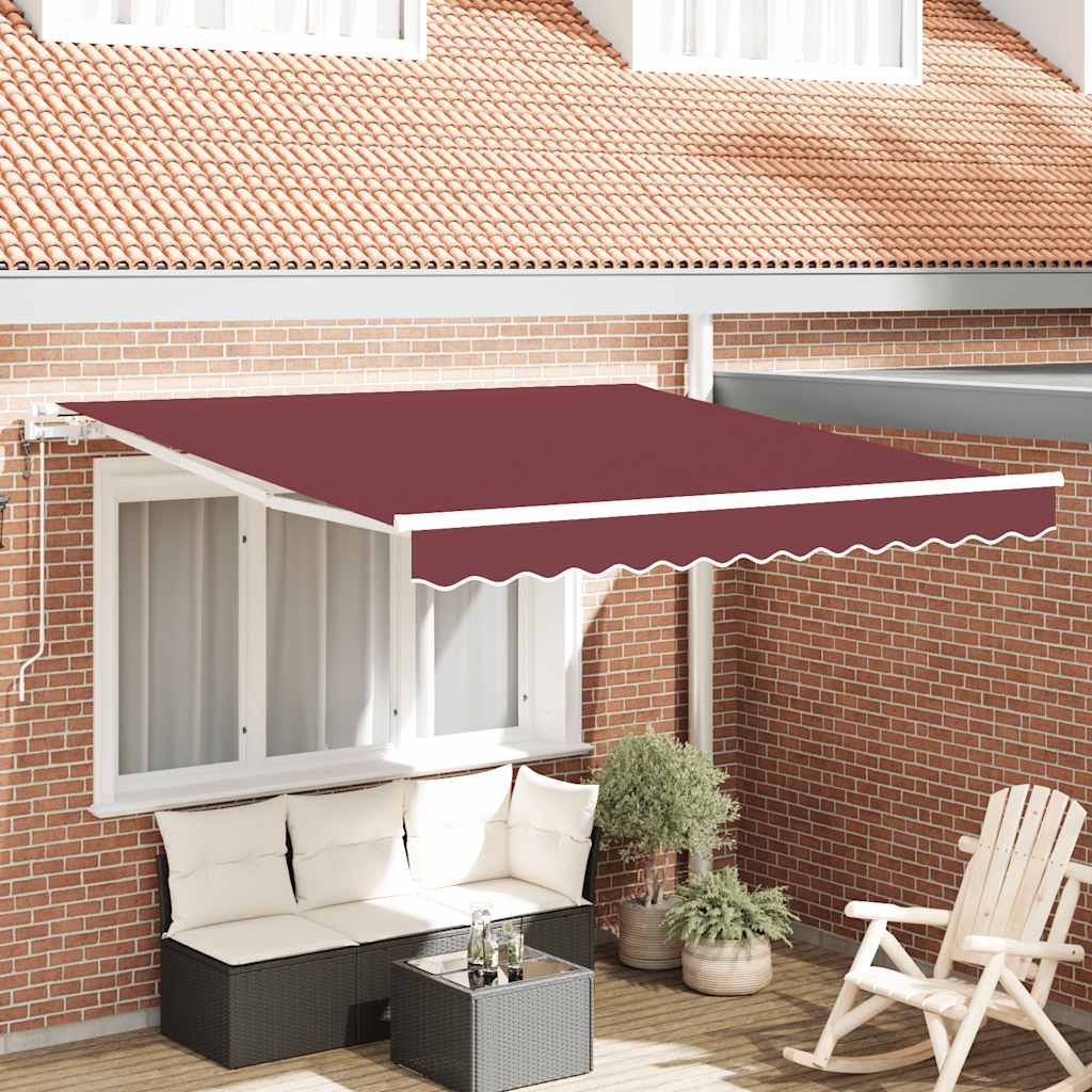 Toldo retráctil automático antracita y blanco 450x300 cm