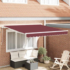 Toldo retráctil automático antracita y blanco 450x300 cm