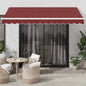 Toldo retráctil manual con LED antracita y blanco 300x250 cm