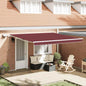 Toldo retráctil manual con LED antracita y blanco 300x250 cm