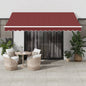 Toldo retráctil manual con LED antracita y blanco 300x250 cm