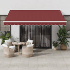 Toldo retráctil automático antracita y blanco 450x300 cm