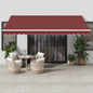 Toldo retráctil manual con LED antracita y blanco 300x250 cm