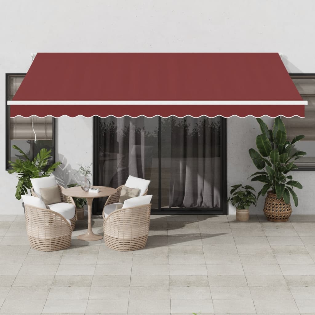 Toldo retráctil automático antracita y blanco 450x300 cm