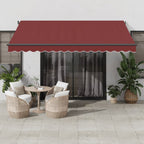 Toldo retráctil manual burdeos 300x250 cm