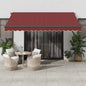 Toldo retráctil manual con LED antracita y blanco 300x250 cm