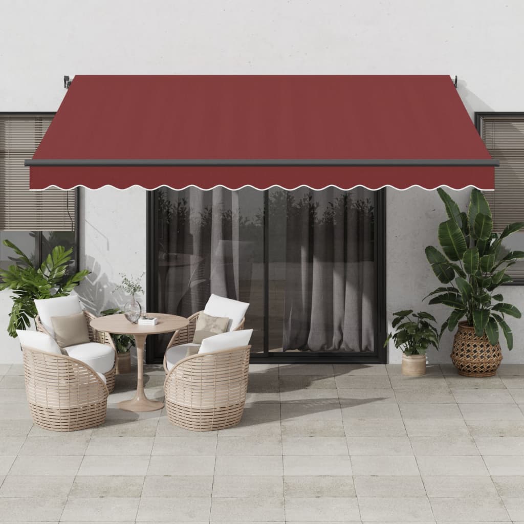 Toldo retráctil automático antracita y blanco 450x300 cm