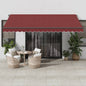 Toldo retráctil manual con LED antracita y blanco 300x250 cm
