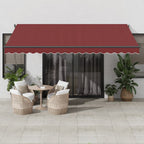 Toldo retráctil automático antracita y blanco 450x300 cm
