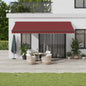 Toldo retráctil manual con LED antracita y blanco 300x250 cm