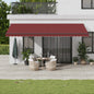 Toldo retráctil manual con LED antracita y blanco 300x250 cm