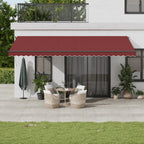 Toldo retráctil automático antracita y blanco 450x300 cm
