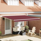 Toldo retráctil automático antracita y blanco 450x300 cm