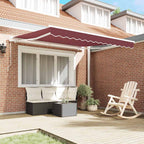 Toldo retráctil manual burdeos 300x250 cm