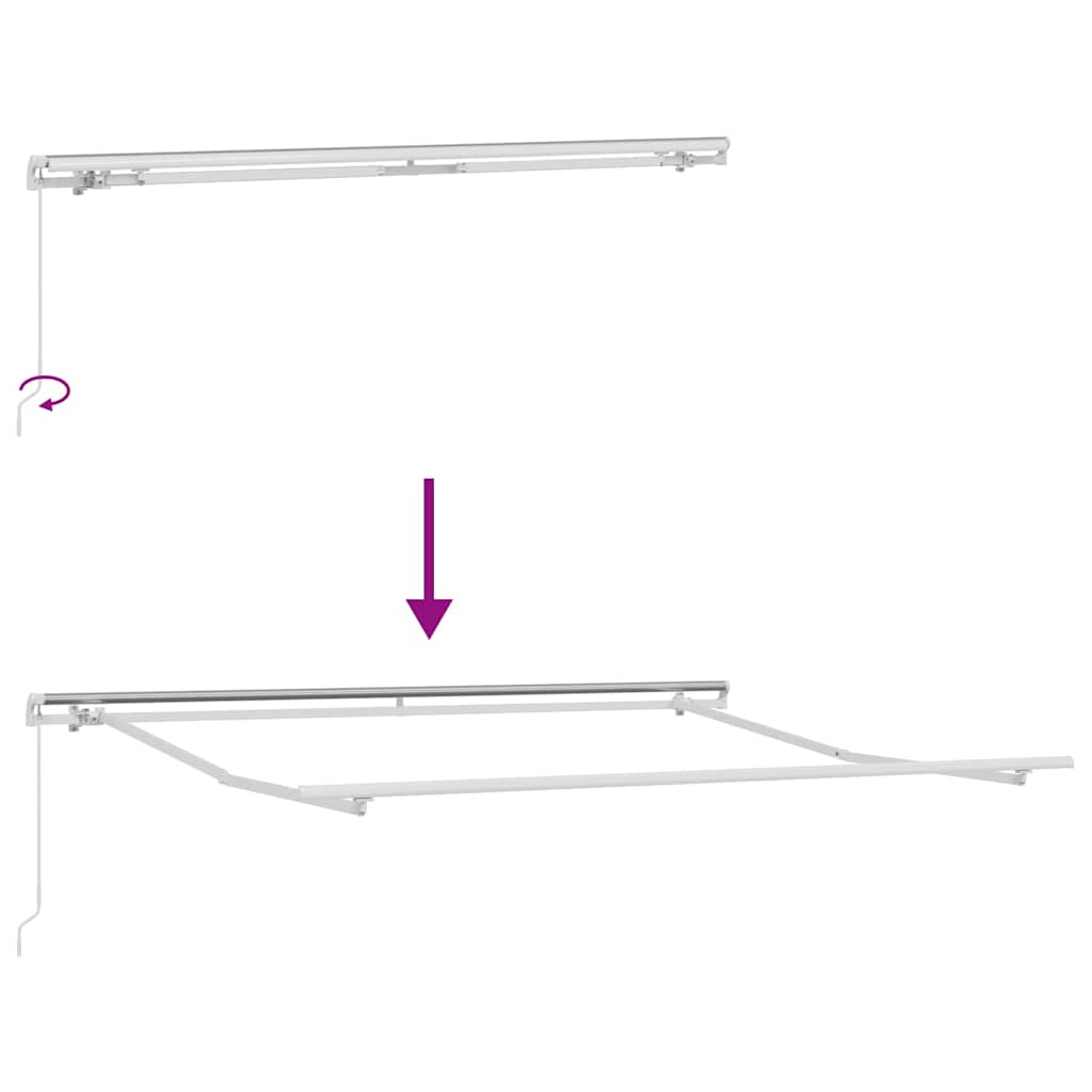 Toldo retráctil manual burdeos 300x250 cm