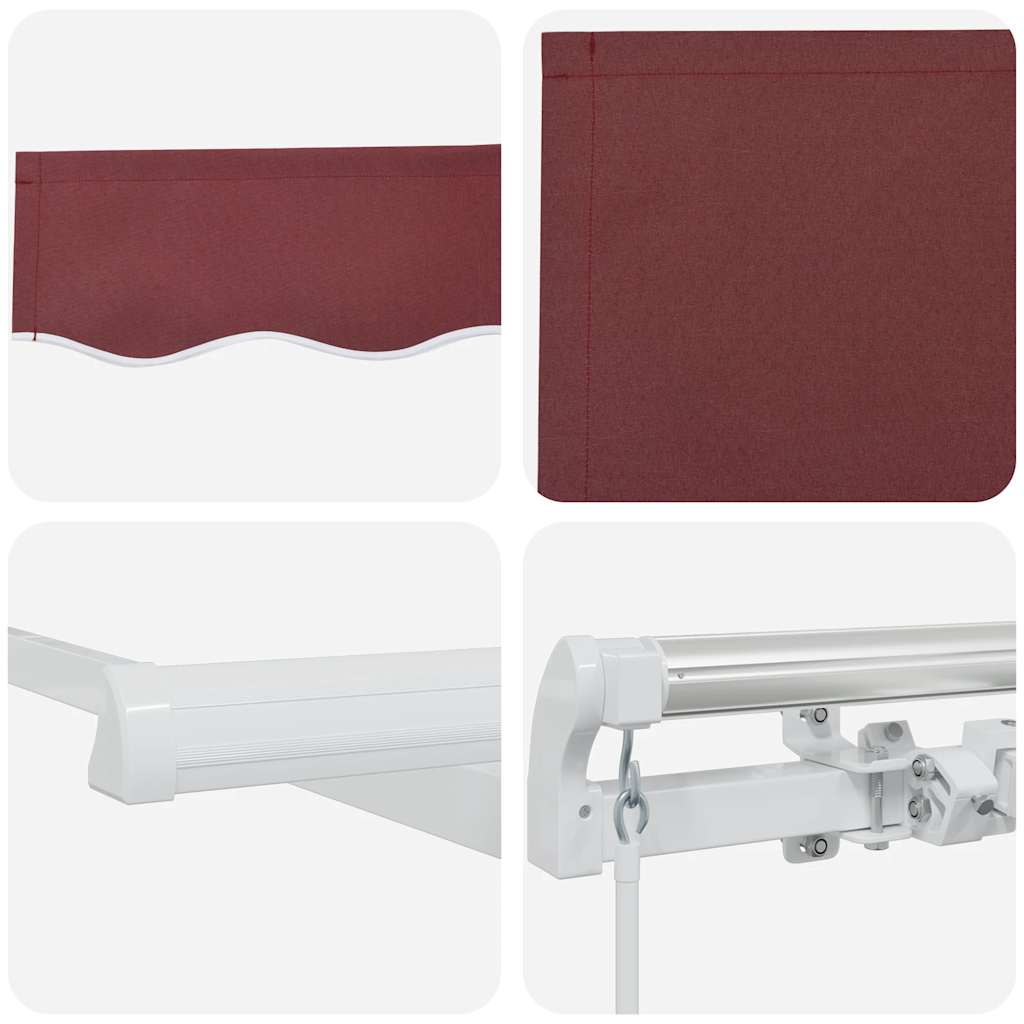 Toldo retráctil manual burdeos 300x250 cm