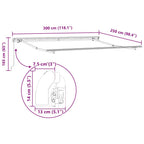 Toldo retráctil manual burdeos 300x250 cm