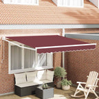 Toldo retráctil manual burdeos 300x250 cm