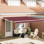 Toldo retráctil manual burdeos 300x250 cm