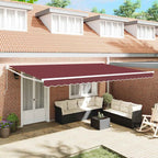 Toldo retráctil manual burdeos 300x250 cm