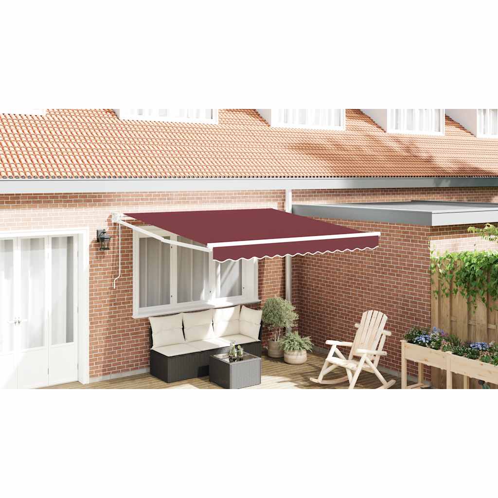 Toldo retráctil automático antracita y blanco 450x300 cm
