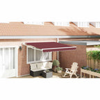 Toldo retráctil automático antracita y blanco 450x300 cm