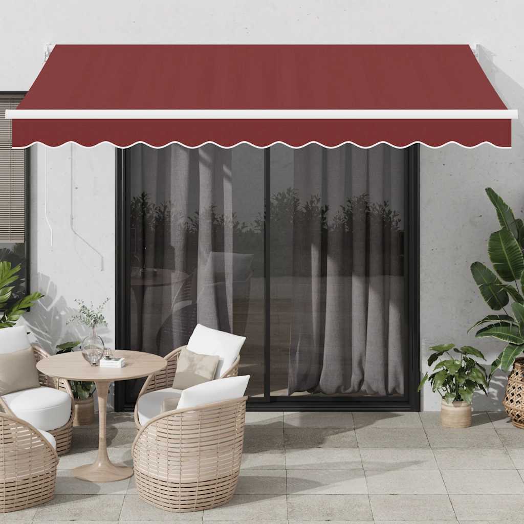 Toldo retráctil automático antracita y blanco 450x300 cm