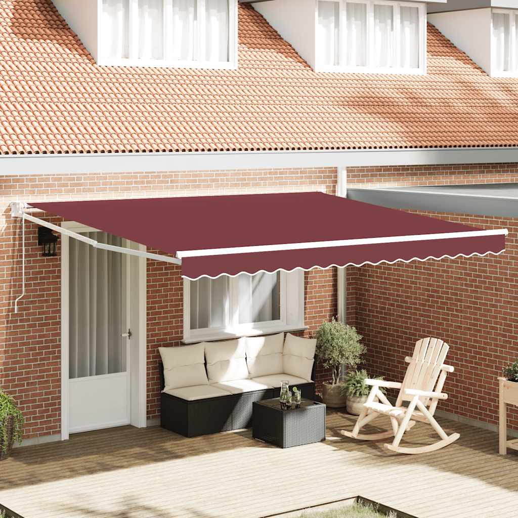 Toldo retráctil automático antracita y blanco 450x300 cm