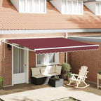 Toldo retráctil automático antracita y blanco 450x300 cm