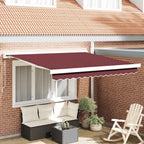 Toldo retráctil manual burdeos 300x250 cm