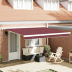 Toldo retráctil manual burdeos 300x250 cm