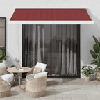 Toldo retráctil automático antracita y blanco 450x300 cm