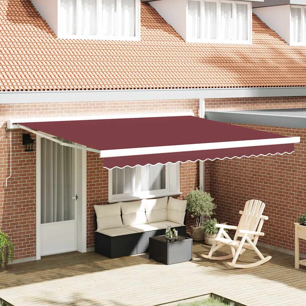 Toldo retráctil automático antracita y blanco 450x300 cm